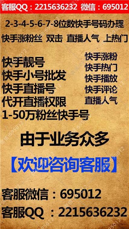 快手买粉-10块钱1w快手粉丝