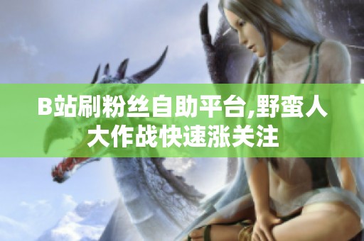 B站刷粉丝自助平台,野蛮人大作战快速涨关注
