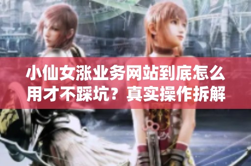 小仙女涨业务网站到底怎么用才不踩坑?真实操作拆解 小仙女涨业务网站到底怎么用才不踩坑?真实操作拆解