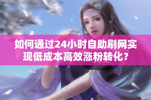 如何通过24小时自助刷网实现低成本高效涨粉转化？