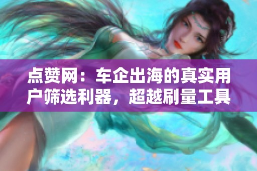 点赞网:车企出海的真实用户筛选利器,超越刷量工具的未来趋势 点赞网:车企出海的真实用户筛选利器,超越刷量工具的未来趋势