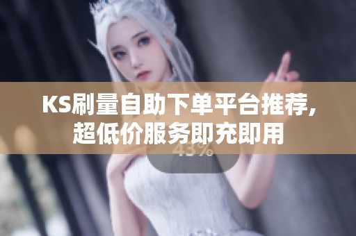 KS刷量自助下单平台推荐,超低价服务即充即用 KS刷量自助下单平台推荐,超低价服务即充即用