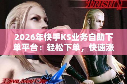 2026年快手KS业务自助下单平台：轻松下单，快速涨粉，效果稳定全程保障