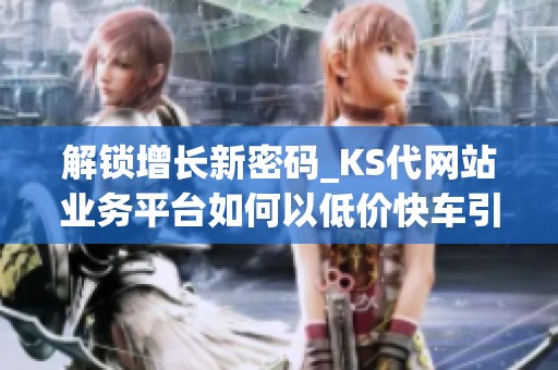 解锁增长新密码_KS代网站业务平台如何以低价快车引爆市场浪潮