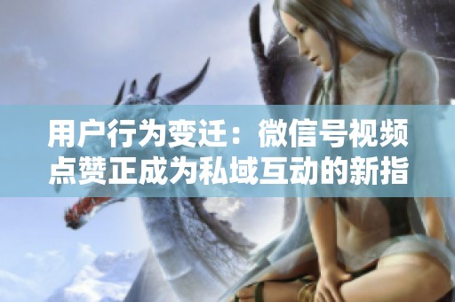 用户行为变迁:微信号视频点赞正成为私域互动的新指标 用户行为变迁:微信号视频点赞正成为私域互动的新指标