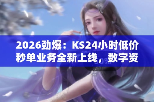 2026劲爆：KS24小时低价秒单业务全新上线，数字资产交易新规今日正式实施