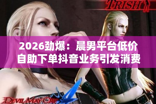 2026劲爆：晨男平台低价自助下单抖音业务引发消费者权益热议