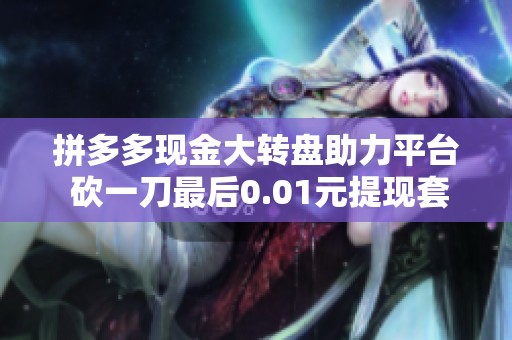 拼多多现金大转盘助力平台 砍一刀最后0.01元提现套路揭秘