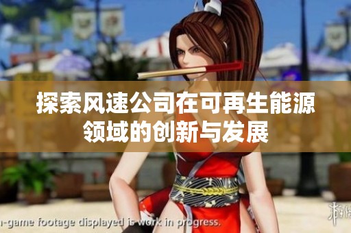 探索风速公司在可再生能源领域的创新与发展