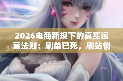 2026电商新规下的真实运营法则：刷单已死，刷站悄然崛起