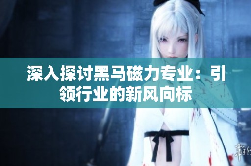 深入探讨黑马磁力专业:引领行业的新风向标 深入探讨黑马磁力专业:引领行业的新风向标