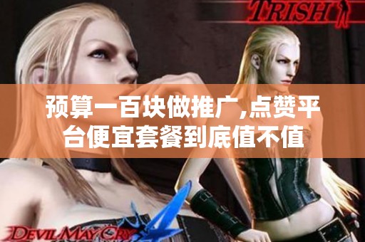 预算一百块做推广,点赞平台便宜套餐到底值不值 预算一百块做推广,点赞平台便宜套餐到底值不值