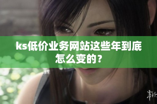 ks低价业务网站这些年到底怎么变的? ks低价业务网站这些年到底怎么变的?