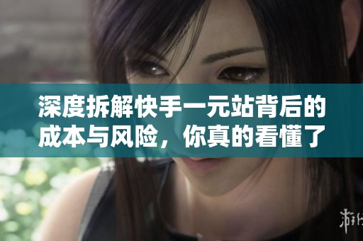 深度拆解快手一元站背后的成本与风险,你真的看懂了吗? 深度拆解快手一元站背后的成本与风险,你真的看懂了吗?