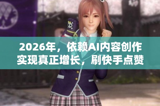 2026年,依赖AI内容创作实现真正增长,刷快手点赞已过时! 2026年,依赖AI内容创作实现真正增长,刷快手点赞已过时!