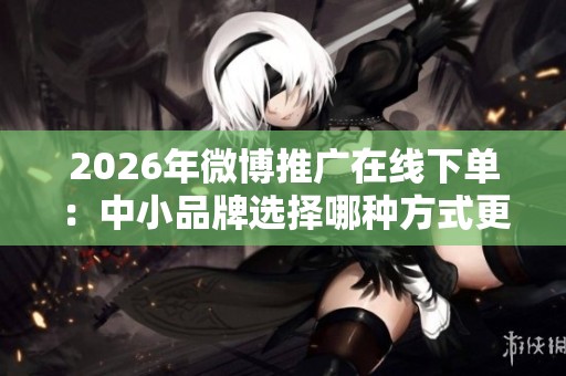 2026年微博推广在线下单:中小品牌选择哪种方式更有效? 2026年微博推广在线下单:中小品牌选择哪种方式更有效?