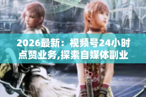 2026最新：视频号24小时点赞业务,探索自媒体副业的日常运营秘诀