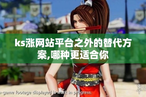 ks涨网站平台之外的替代方案,哪种更适合你 ks涨网站平台之外的替代方案,哪种更适合你