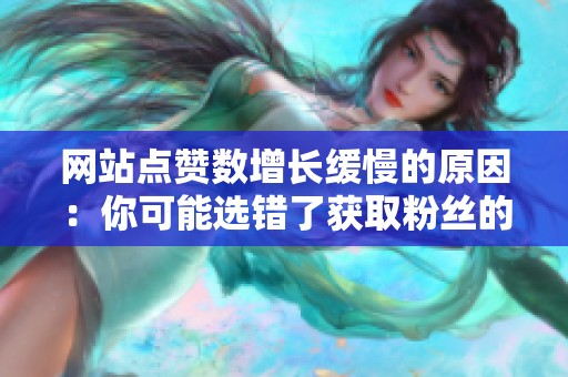 网站点赞数增长缓慢的原因：你可能选错了获取粉丝的路径