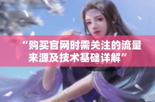 “购买官网时需关注的流量来源及技术基础详解” “购买官网时需关注的流量来源及技术基础详解”