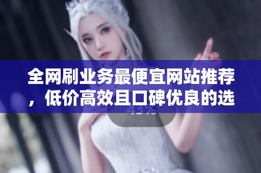 全网刷业务最便宜网站推荐,低价高效且口碑优良的选择指南 全网刷业务最便宜网站推荐,低价高效且口碑优良的选择指南