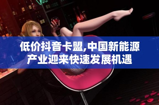 低价抖音卡盟,中国新能源产业迎来快速发展机遇 低价抖音卡盟,中国新能源产业迎来快速发展机遇